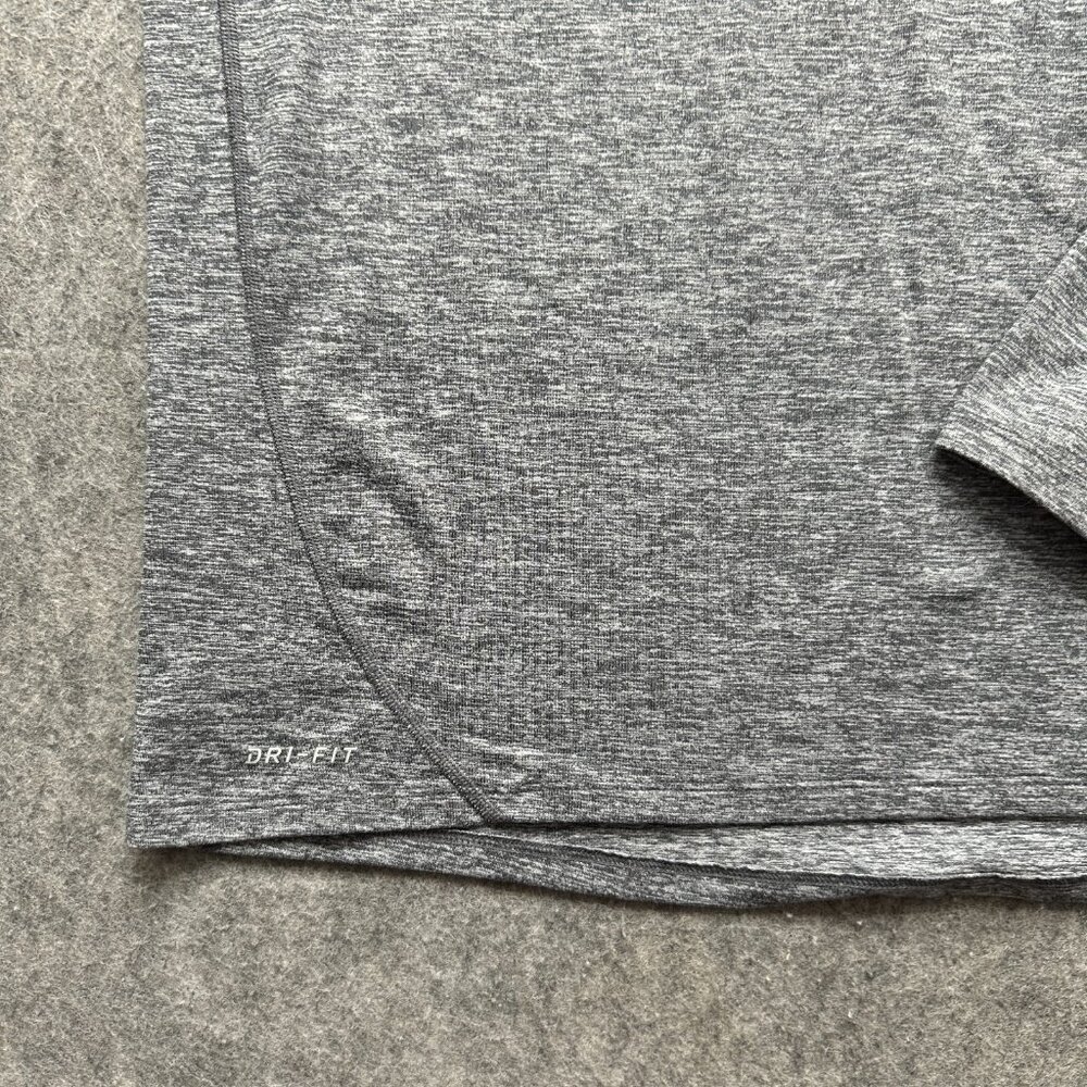 Nike DRI-FIT Element 1/4 Zip Running Pullover Shirt Men L Gray 30" Lake Placid - Picture 4 of 15